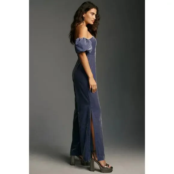 NEW Anthropologie The Femme Velvet Jumpsuit - Picture 4 of 4